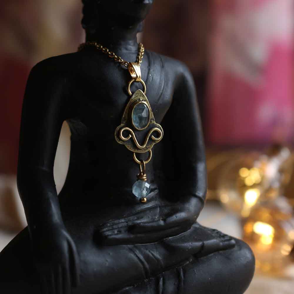 Mini Amuleto "Aeraqua" Acquamarina