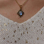 Mini Amuleto "Lunarix" Labradorite Bianca