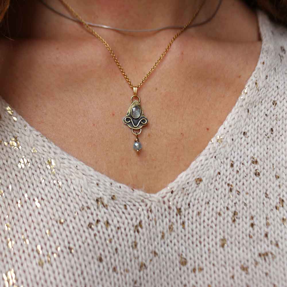 Mini Amuleto "Aeraqua" Acquamarina