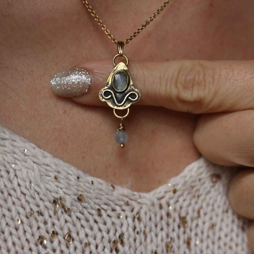 Mini Amuleto "Aeraqua" Acquamarina