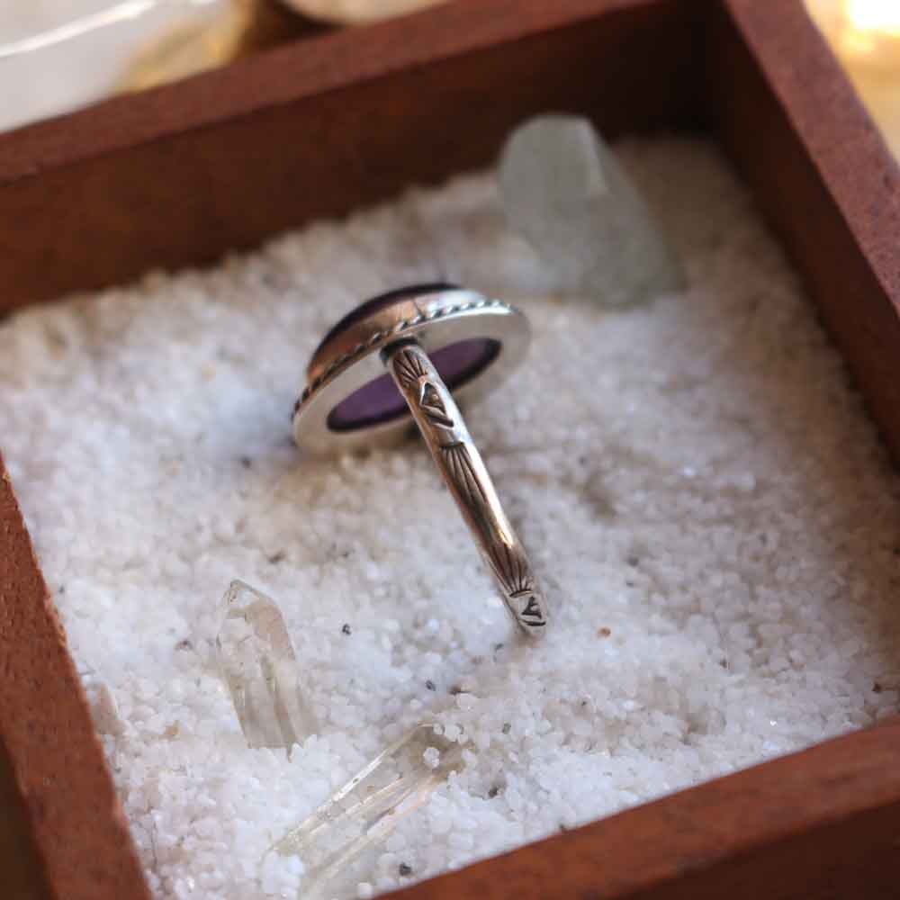 Anello "Luminis Ametista" con la pietra della Tranquillità - Taglia IT 16