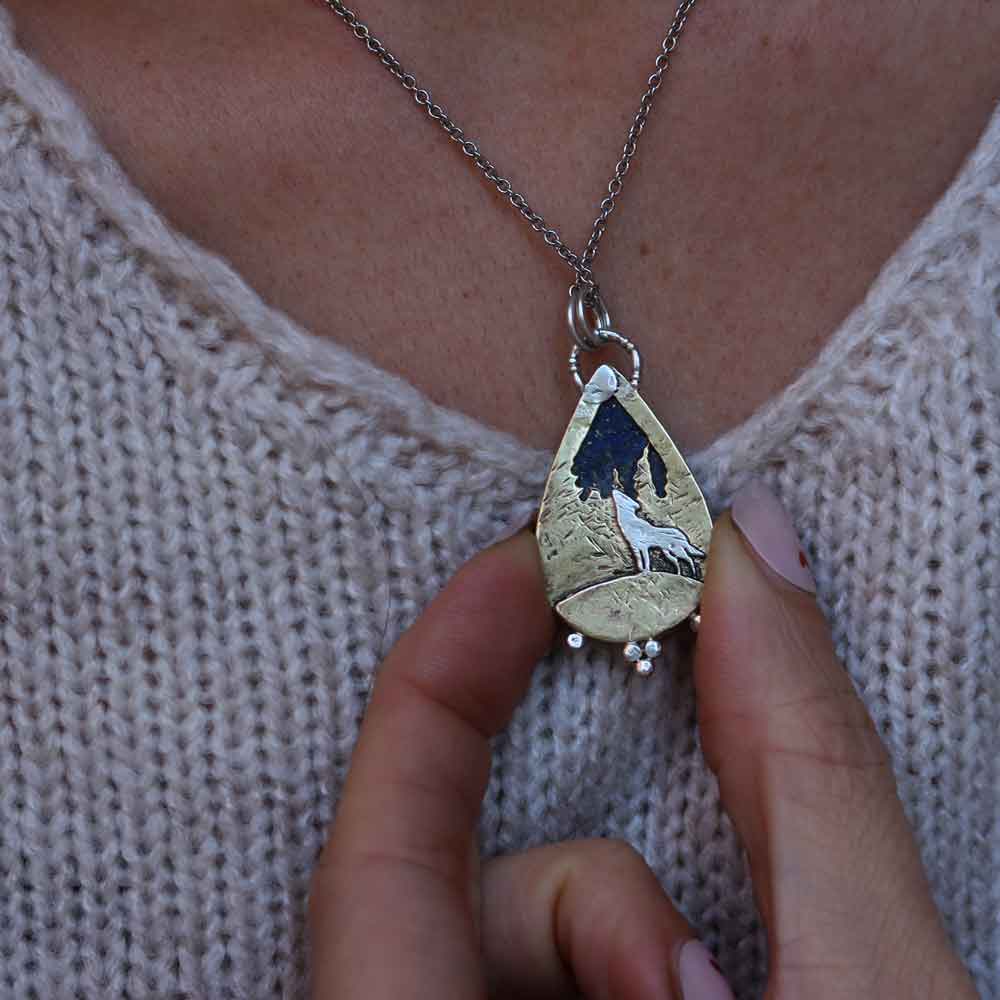 TOTEM "Il Lupo" - Lapislazzuli