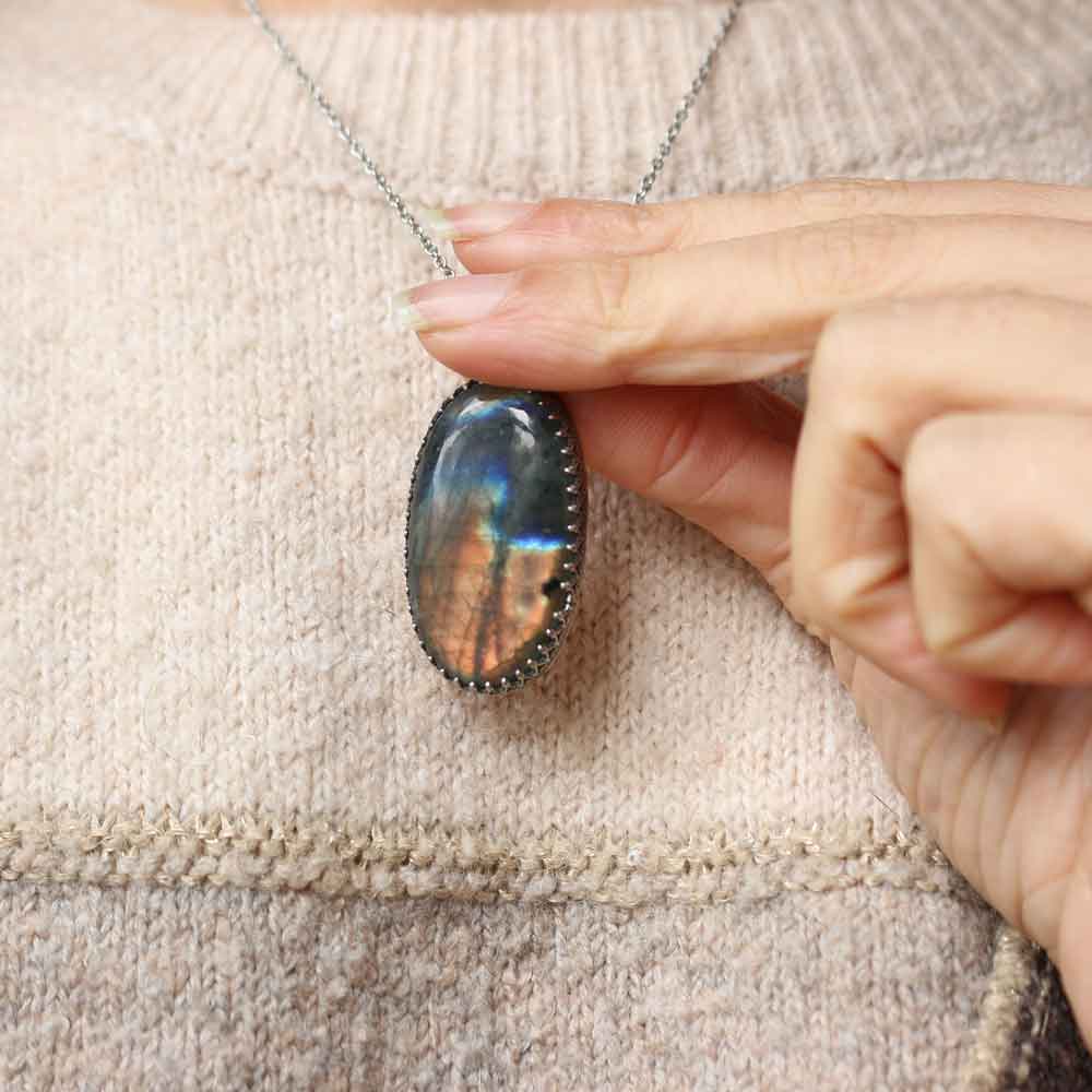 Ciondolo Totem "Il Drago" - Labradorite