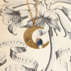 Ordine Personalizzato K.M. ciondolo Luna con Cianite blu
