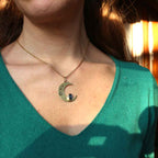Ordine Personalizzato K.M. ciondolo Luna con Cianite blu