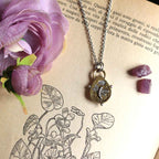 Ciondolo Totem "Libellula" - Mica Lepidolite rosa