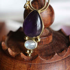 Pendente "Luna Viola" -  Ametista e Labradorite bianca