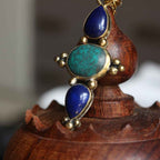 Ciondolo Amuleto della Maga Morgana le Fay - Lapislazzuli e Turchese - Riservato Maria