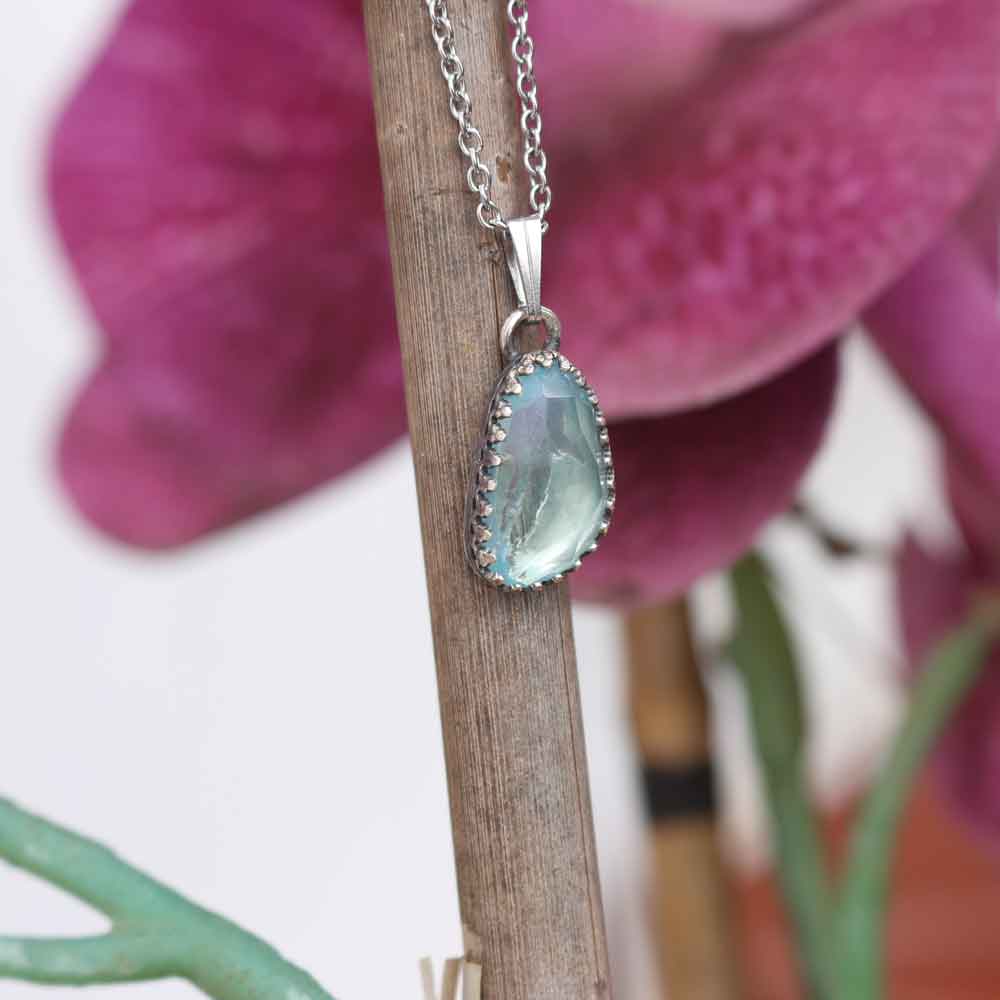 Ciondolo Totem mini "Squalo Balena" - Acquamarina - Riservato per Nicole