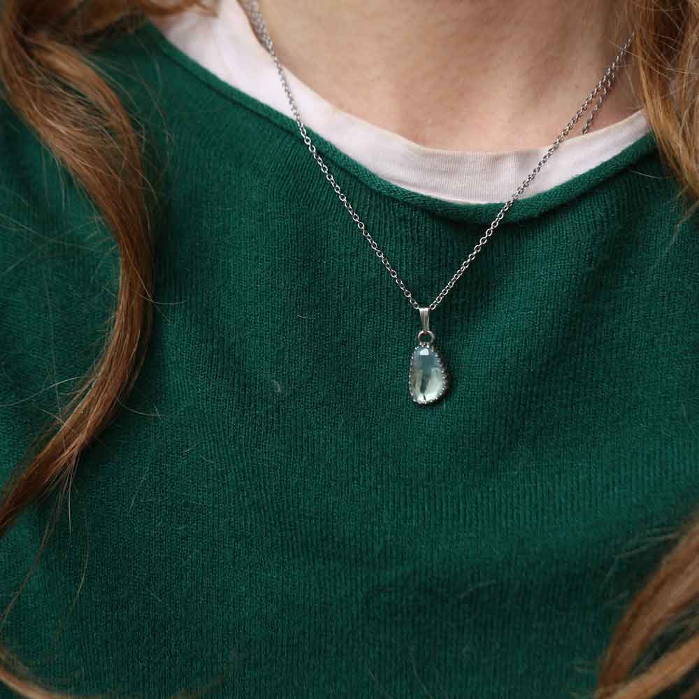 Ciondolo Totem mini "Squalo Balena" - Acquamarina - Riservato per Nicole