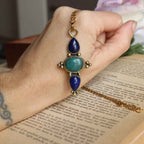 Ciondolo Amuleto della Maga Morgana le Fay - Lapislazzuli e Turchese - Riservato Maria