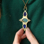 Ciondolo Amuleto della Maga Morgana le Fay - Lapislazzuli e Turchese - Riservato Maria