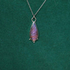 Ciondolo TOTEM "Il Lupo Artico" - Labradorite viola