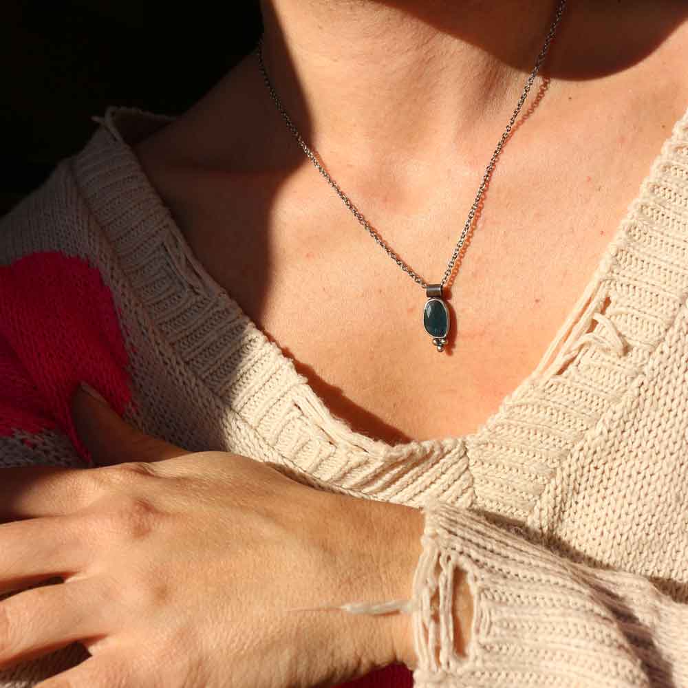 Pendente "Kaelis" Cianite blu