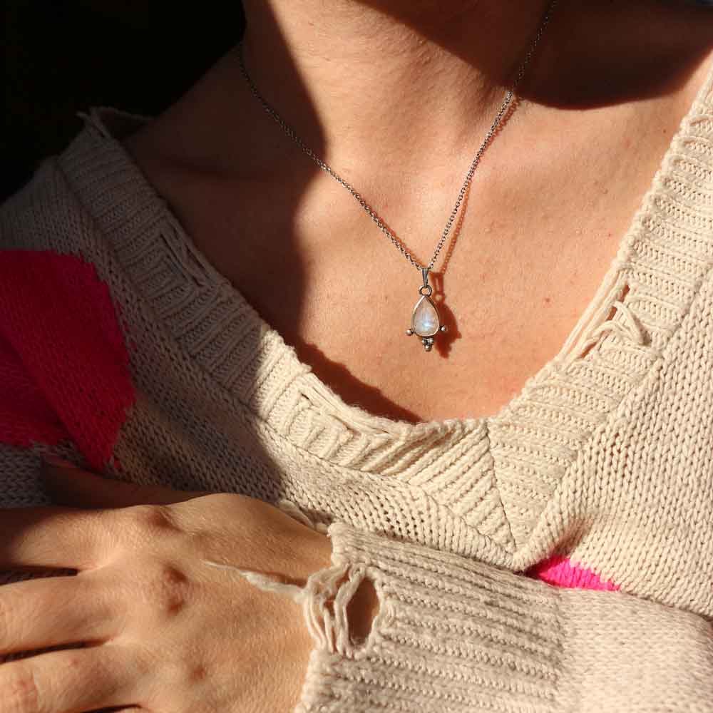 Pendente "Alyra" Labradorite bianca