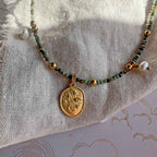 Collana "Portafortuna" con Turchese Africano e perle d'acqua dolce