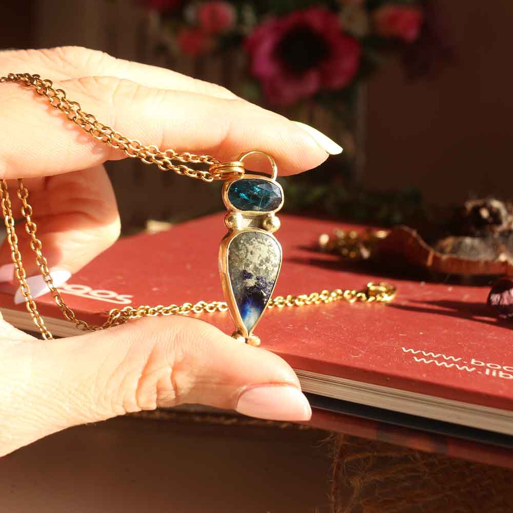 Collana "Thalassa" - Afghanite e Cianite blu - Riservato per Lavinia