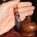 Pendente "Vireon" Ametista, Iolite sunstone