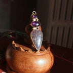Pendente "Vireon" Ametista, Iolite sunstone