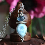 Collana "Asteria Marea" Acquamarina e Larimar