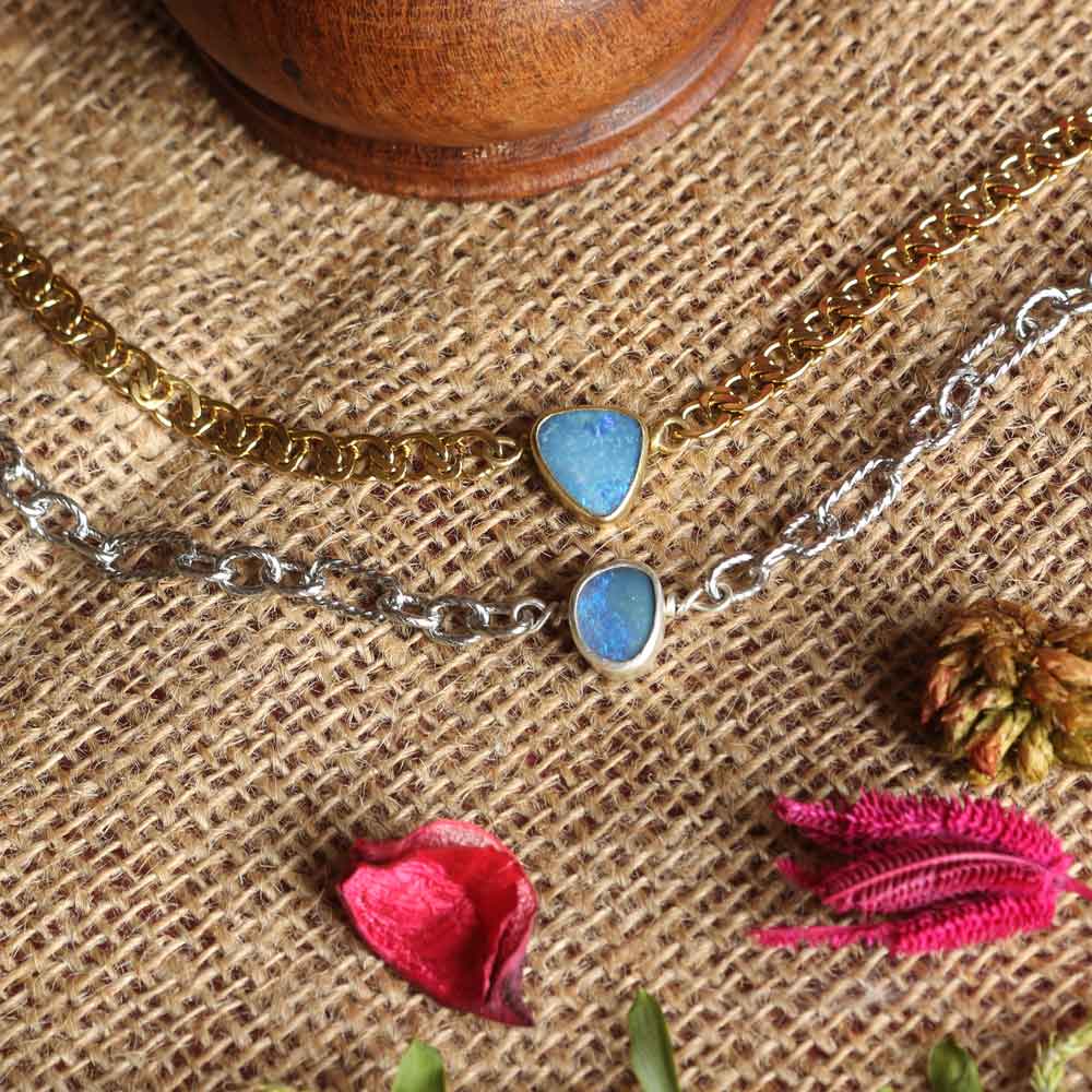 Collana Choker "Mare blu" Silver