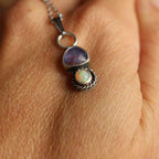 Ciondolo "Luce di Arianrhod" Tanzanite e Opale Etiope