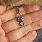 Ciondolo "Luce di Arianrhod" Tanzanite e Opale Etiope