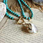 Collana Turchese magnesite con conchiglia