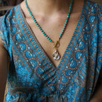 Collana Turchese magnesite con conchiglia